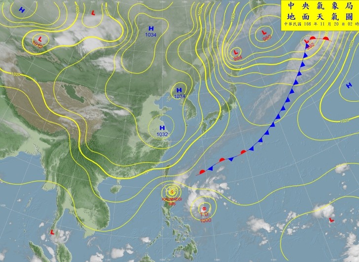 天氣圖。（圖／氣象局）