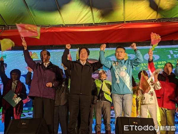 ▲賴清德、游錫堃站台張銘祐。（圖／民進黨提供）