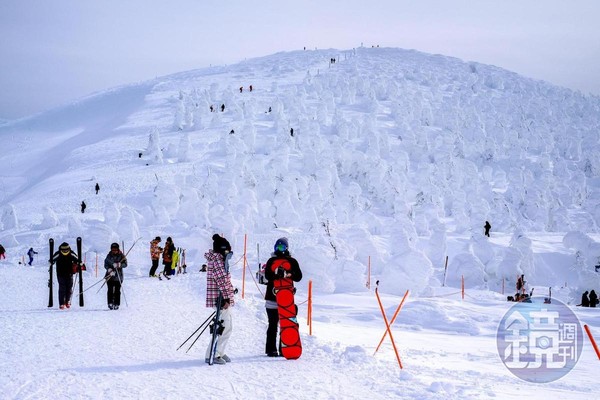 來山頂上的大多是為了滑雪才上來，冬季這邊是滑雪勝地。