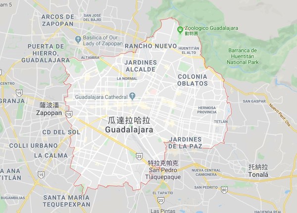 ▲▼墨西哥瓜達拉哈拉。（圖／翻攝自GOOGLE MAP）