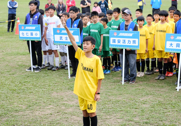 ▲YAMAHA CUP，國安活力熊隊長郭宥辰宣誓代表。（圖／台灣山葉機車提供）