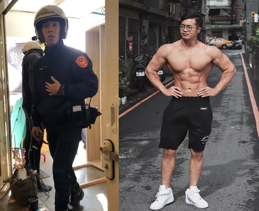 ▲▼只穿一條健美褲在街上曬太陽,結果遭鄰居檢舉妨害風化。(圖/翻攝何政諺臉書) ▲▼只穿一條健美褲在街上曬太陽,結果遭鄰居檢舉妨害風化。(圖/翻攝何政諺臉書)