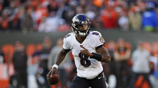 ▲烏鴉四分衛傑克森Lamar Jackson。（圖／達志影像／美聯社）