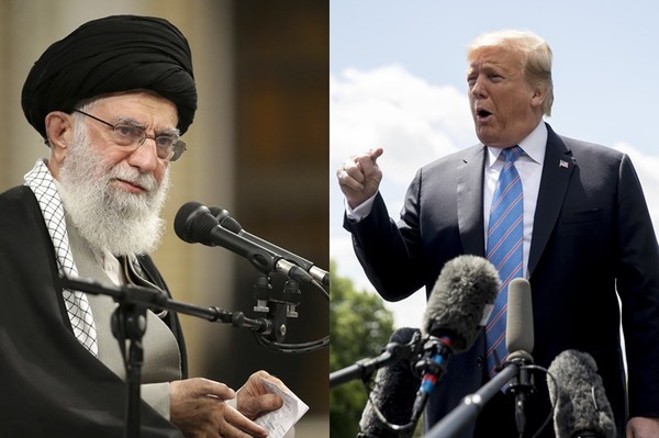 ▲▼伊朗最高領袖哈米尼（左）與美國總統川普（右）。（圖／達志影像／美聯社）