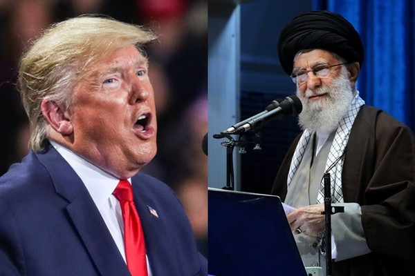 ▲▼美國總統川普（左）與伊朗最高領袖哈米尼（右）。（圖／達志影像／美聯社）