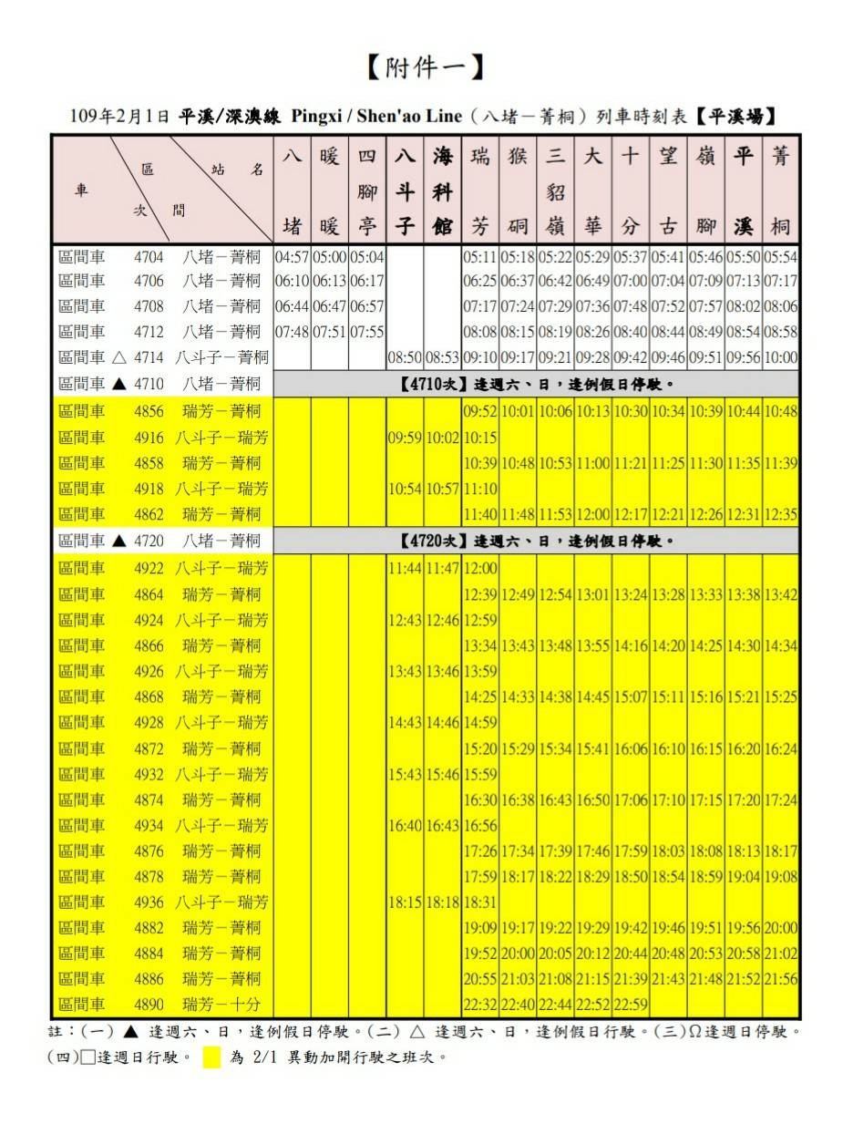 ▲▼平溪天燈節台鐵列車時刻調整。（圖／台鐵提供）