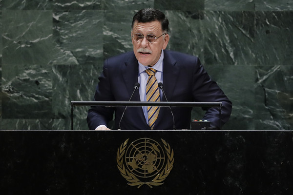 ▲利比亞總理薩拉傑（Fayez Serraj）領導的「民族團結政府 」（GNA）獲得聯合國與土耳其支持。（圖／達志影像／美聯社）