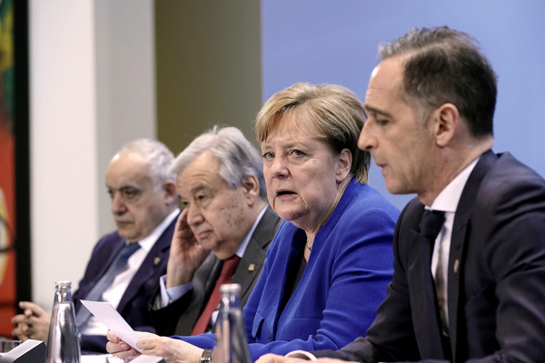 ▲各國19日在德國柏林舉行和平峰會，討論利比亞內戰。（圖／路透）