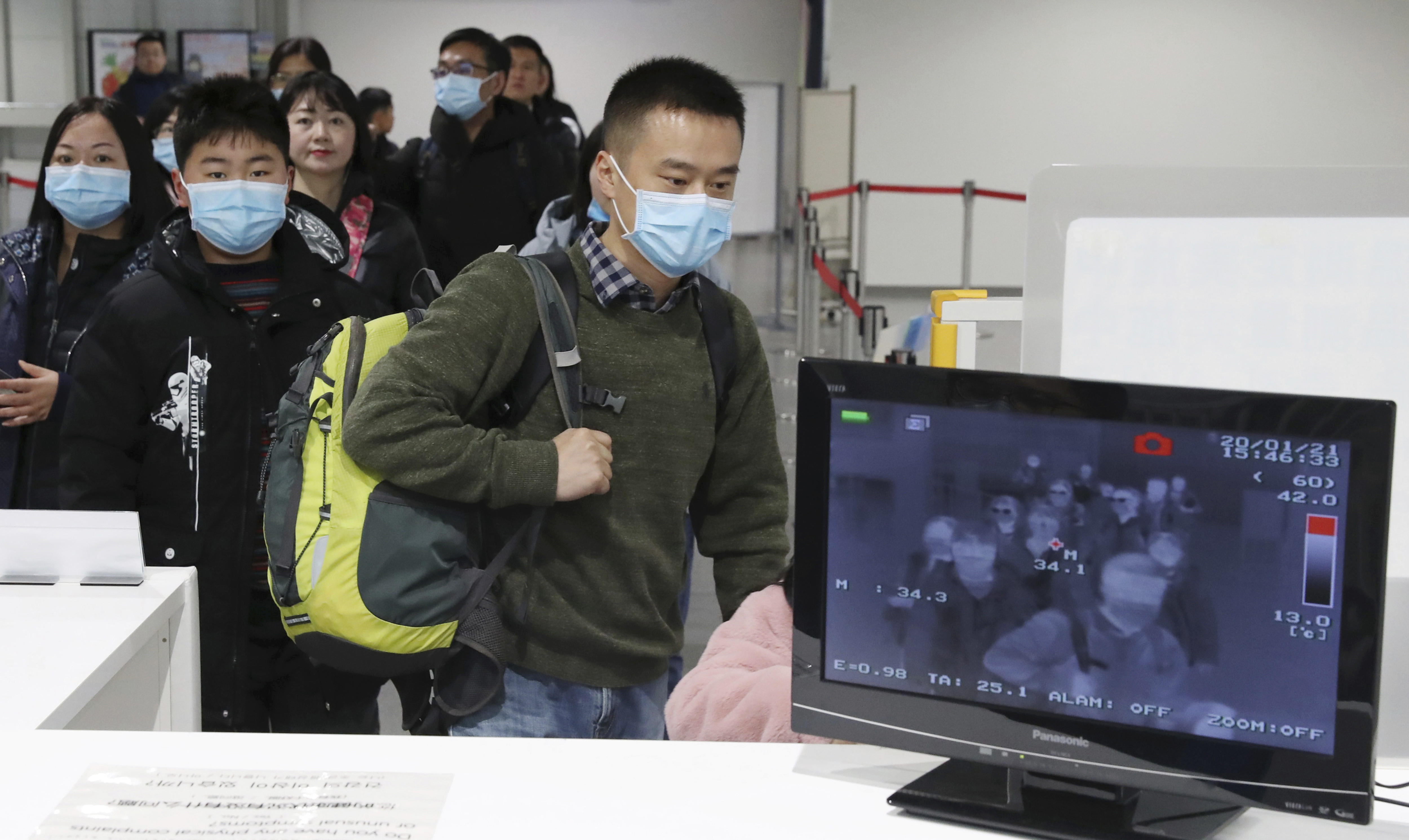 ▲▼ 武漢肺炎,日本大阪關西機場。(圖/達志影像/美聯社)