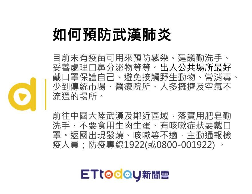 ▲▼武漢肺炎的症狀、治療以及預防。（圖／ETtoday製表）