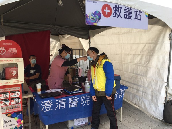 ▲台中市政府在台灣燈會副展區加強防疫宣導。（圖／台中市政府提供）