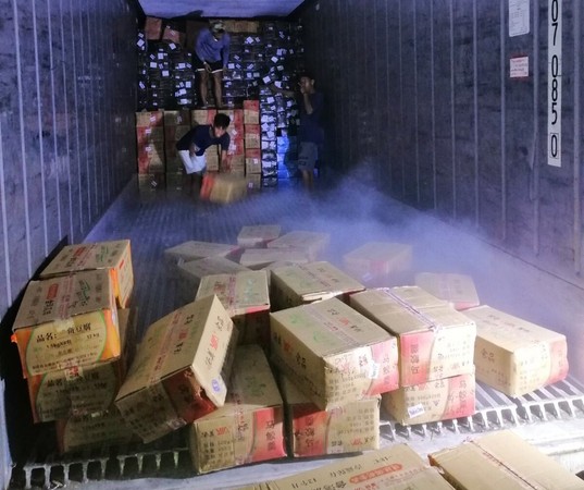 ▲菲律賓查獲一批來自中國的豬肉製品，被驗出含有非洲豬瘟病毒。（圖／翻攝Bureau of Customs）