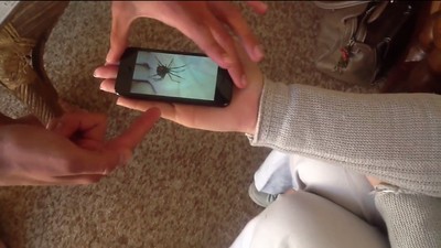 驚！手機螢幕裡的蟲一秒爬到你手上！
