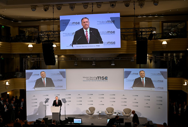 ▲▼Munich Security Conference,MSC,慕尼黑安全會議,Mike Pompeo。（圖／路透社）