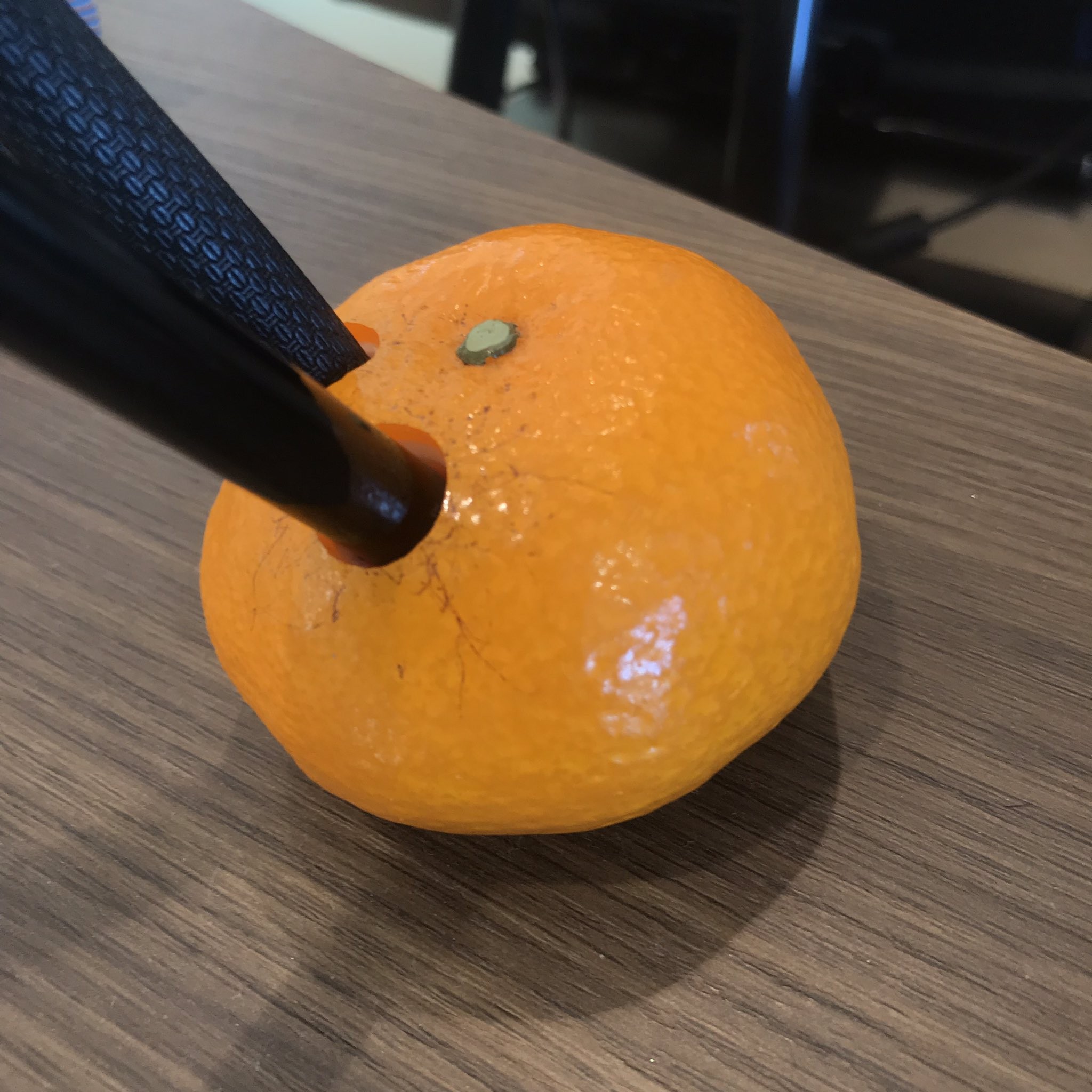 ▲橘子筆筒。（圖／翻攝自twitter@Hahakigi1）