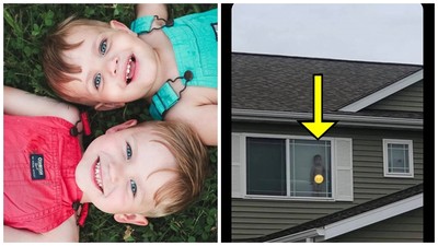 很會抓時間！2歲童「脫光光站窗邊」跟鄰居揮手　媽洗完澡收到照片笑瘋