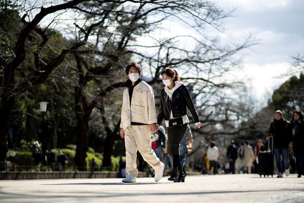 ▲▼新冠肺炎,武漢肺炎,日本東京,上野恩賜公園。（圖／路透）