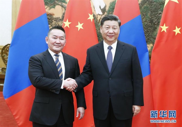 ▲大陸國家主席會見蒙古國總統巴特圖勒嘎。（圖／翻攝新華網）
