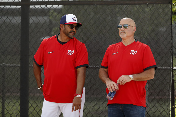 ▲國民隊總教練馬丁尼茲（Dave Martinez）和總管瑞佐（Mike Rizzo）。（圖／達志影像／美聯社）