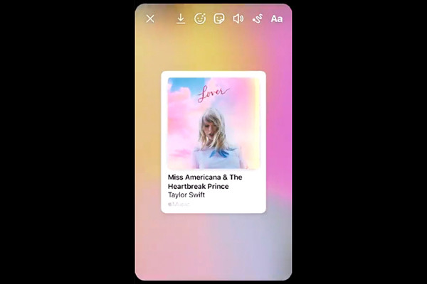 ▲▼iOS 13.4.5 beta，IG限動可分享Apple Music歌曲。（圖／翻攝自Twitter／Jota Melo）