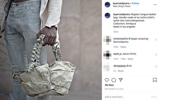 ▲產品介紹指出使用了整條兒童脊椎。(圖/翻攝自byarnoldputra IG) ▲產品介紹指出使用了整條兒童脊椎。(圖/翻攝自byarnoldputra IG)