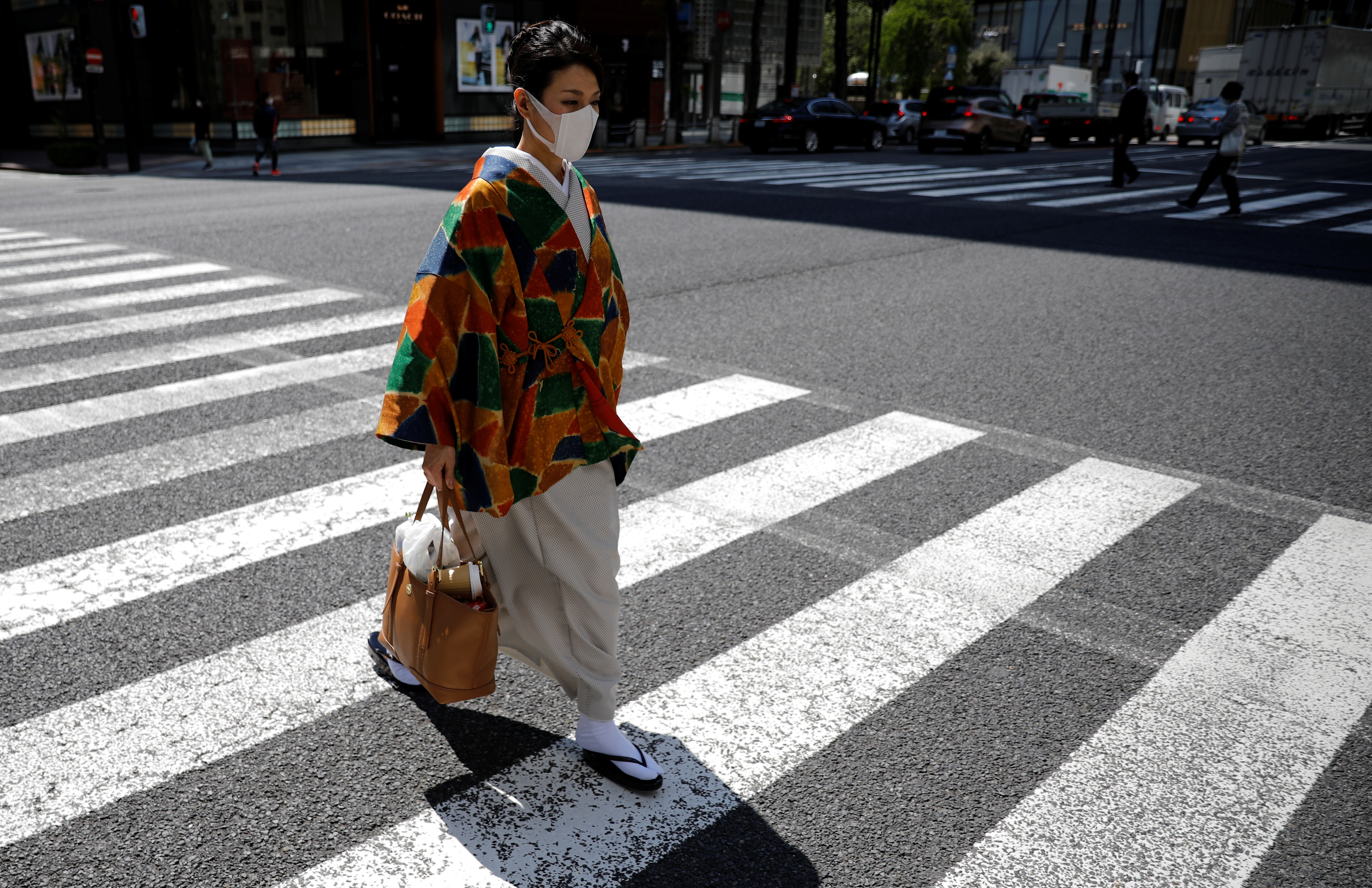 ▲▼  新冠肺炎,日本,東京,口罩,社交距離。（圖／路透）