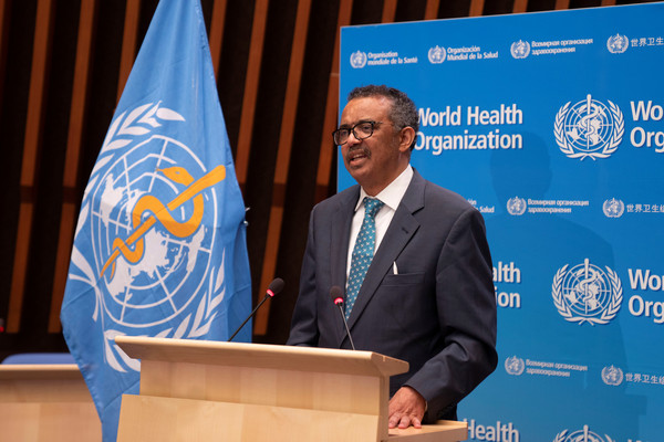 ▲▼世衛（WHO）秘書長譚德塞（Tedros Adhanom Ghebreyesus）在第73屆世界衛生大會（WHA）視訊會議發表談話。（圖／路透）