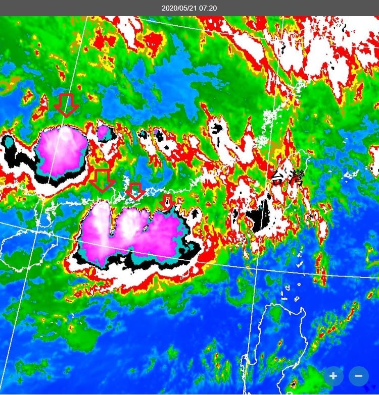 天氣圖。(圖/翻攝鄭明典臉書) 天氣圖。(圖/翻攝鄭明典臉書)
