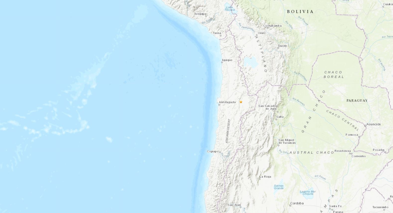 ▲▼智利北部發生規模6.8地震。（圖／翻攝自usgs）
