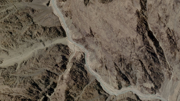 ▲▼ 中印邊境,拉達克地區（Ladakh）加勒萬河谷（Galwan valley）衛星影像。（圖／路透）