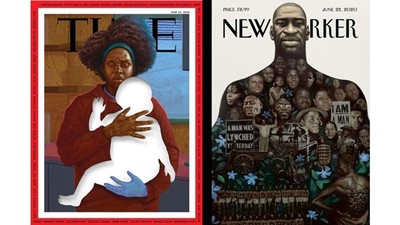 非裔母親抱著「空氣嬰兒」　時代、紐約客封面請來非裔藝術家發聲　