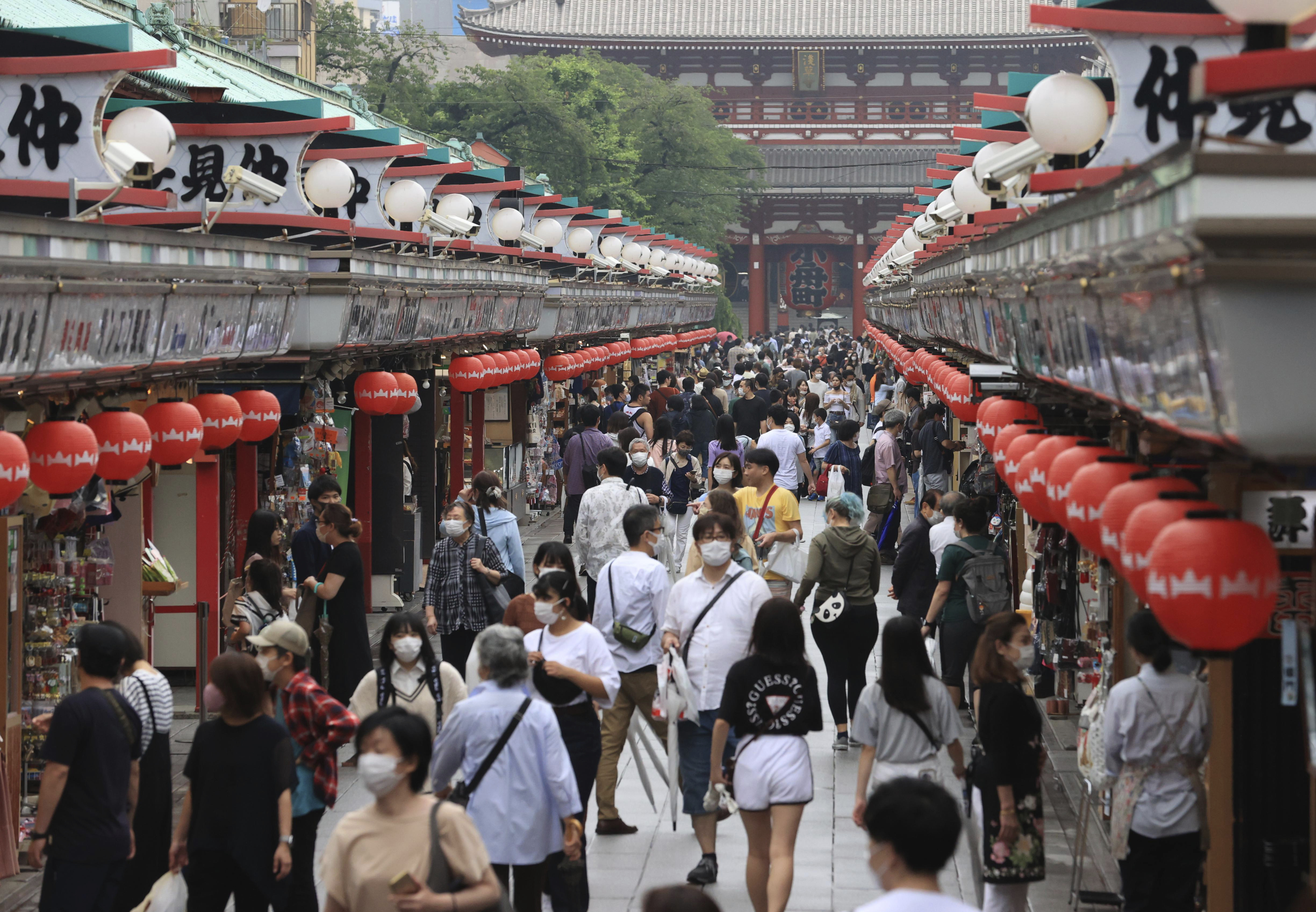 ▲▼防疫期間的日本東京淺草。（圖／達志影像／美聯社）