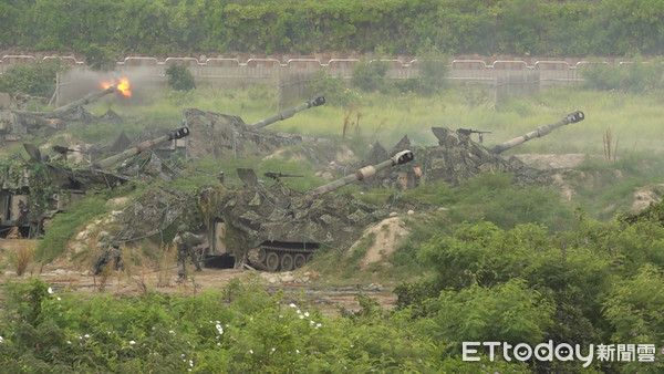 ▲▼三軍聯合反登陸作戰，M109自走砲。（圖／記者呂佳賢攝）