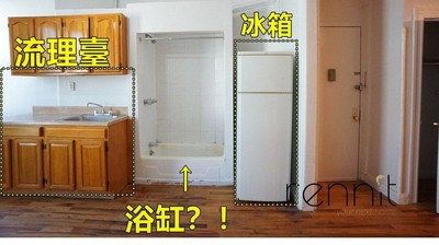 奇葩套房月租4萬8「廚房附浴缸」！PO網竟秒殺下架　網：是要邊洗澡邊吃？