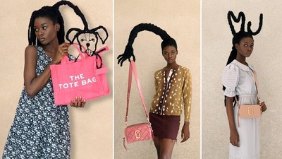 非洲女孩「藝術編髮」 被名牌相中當模特兒　創意塑型拎MJ包秀時尚
