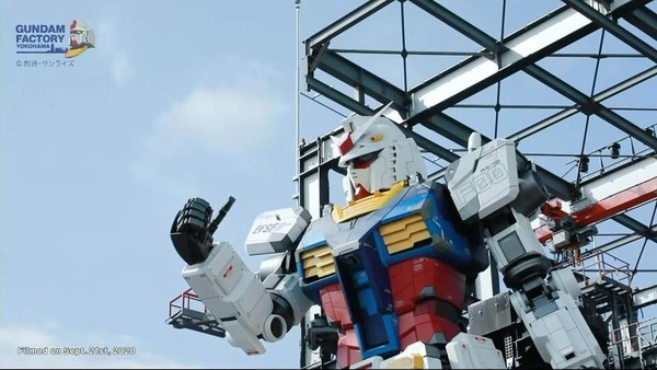 橫濱鋼彈園區預計12月19日開幕，可移動等身大鋼彈也將正式展出。（翻攝自GundamInfo YouTube頻道）