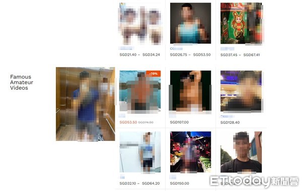 ▲T網上販售上百名猛男被害者的私密影片，並以新加坡幣交易。（圖／翻攝自T網）