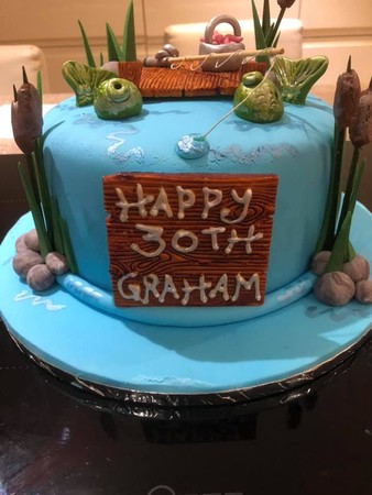 ▲朋友為格雷厄姆做的蛋糕。（圖／取自Sue Faulkner臉書）