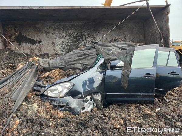 ▲國一北上路竹段22日發生死亡車禍。（圖／記者吳世龍翻攝）