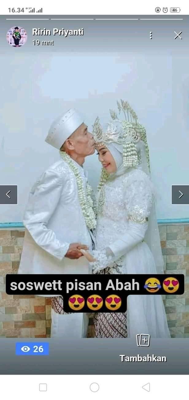 ▲印尼71歲老翁迎娶18歲嬌妻。（圖／翻攝Agus Suryajaya臉書，下同）