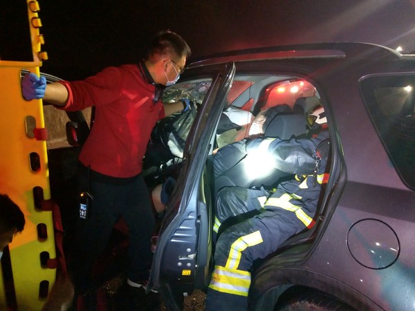 ▲嘉義永欽一號橋車禍。(圖/讀者提供) ▲嘉義永欽一號橋車禍。(圖/讀者提供)