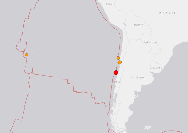 ▲▼ 智利外海發生規模6.2地震。（圖／翻攝自USGS）
