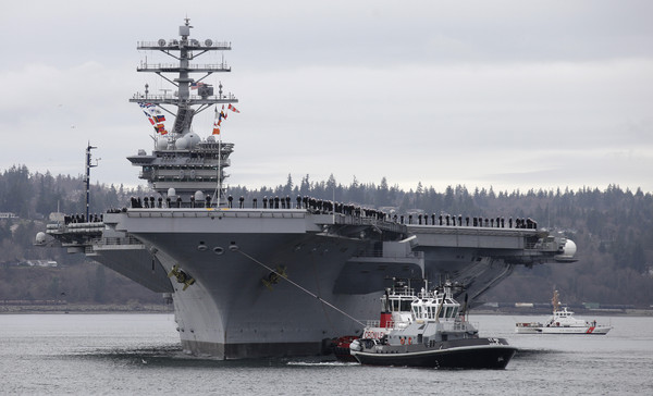 ▲▼美國海軍尼米茲號（USS Nimitz）航空母艦。（圖／達志影像／美聯社）