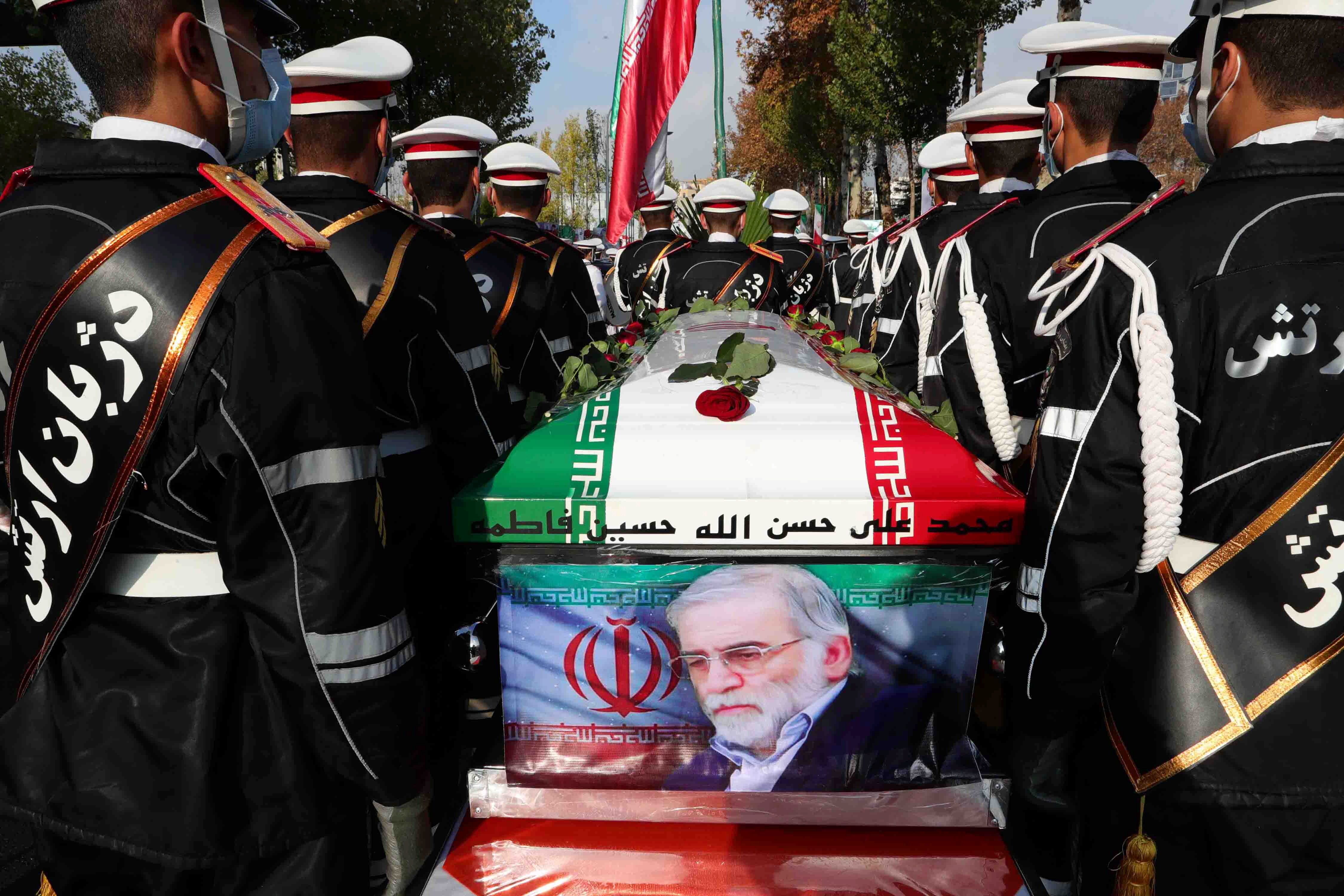 ▲▼  伊朗核子科學家法克里薩德（Mohsen Fakhrizadeh）30日舉行葬禮。（圖／路透）