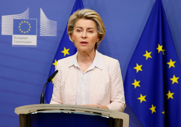 ▲▼歐盟委員會主席馮德萊恩（Ursula von der Leyen）5日針對英國脫歐，再度重申歐盟立場。（圖／路透）