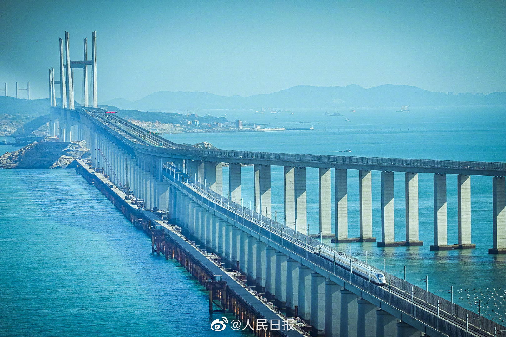 ▲▼平潭海峽公鐵大橋。（圖／翻攝自人民日報）