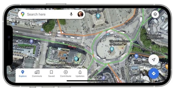 ▲google地圖更新，新增行道樹、人行道等資訊。（圖／取自MacRumors）