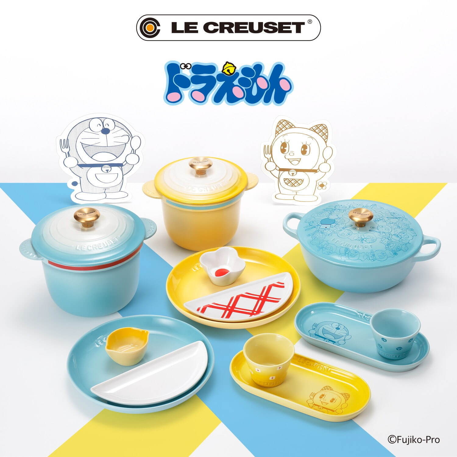 ▲LE CREUSET X 哆啦Ａ夢聯名餐具。（圖／翻攝日本LE CREUSET官網）