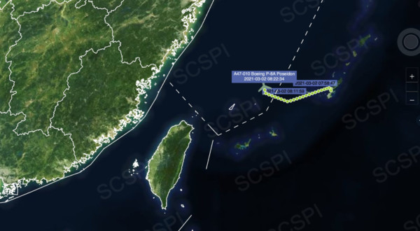 ▲▼澳軍部署在沖繩的P-8A反潛機，進入東海上空。（圖／翻攝自SCS Probing Initiative Twitter）