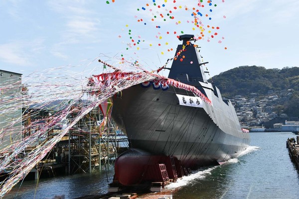 ▲▼日本最新隱形護衛艦「最上號」下水。（圖／翻攝自防衛省　海上自衛隊　(Japan Maritime Self-Defense Force)臉書）